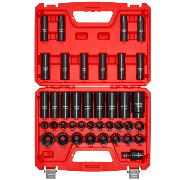 VEVOR 39 piece impact socket set case view