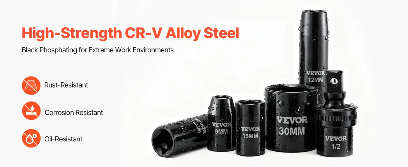 VEVOR impact socket set durable built to last
