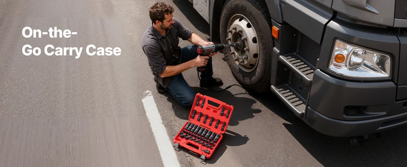 VEVOR impact socket set easy storage and carrying case