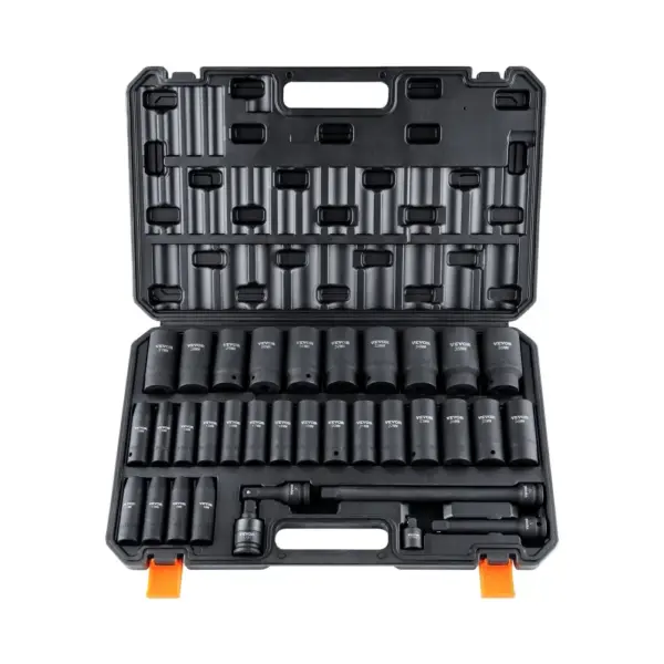 VEVOR 34 piece impact socket set storage case