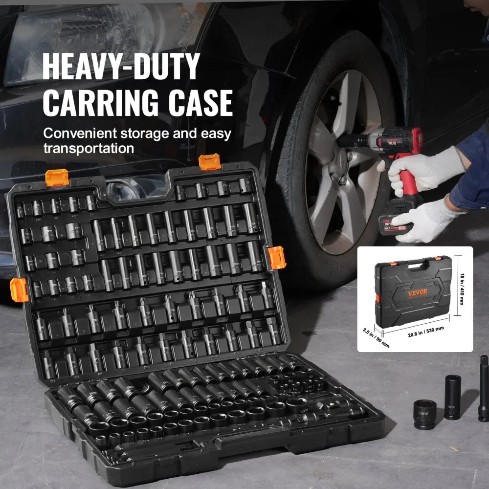 VEVOR impact socket set dimensions