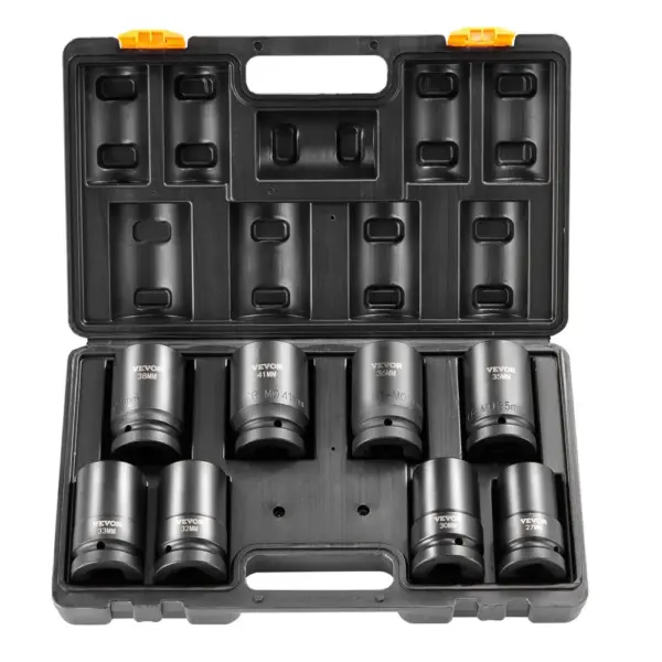 VEVOR 8 piece impact socket set storage case