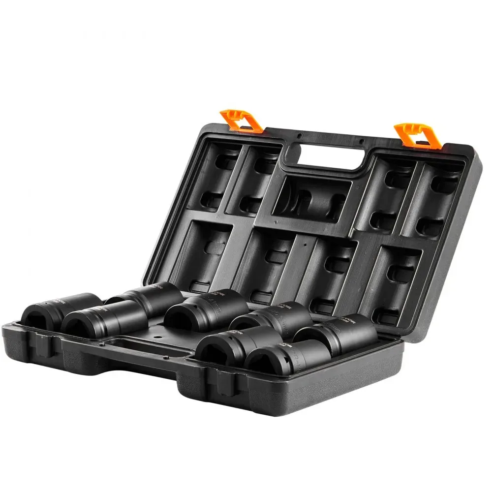 impact socket set organized in toolbox