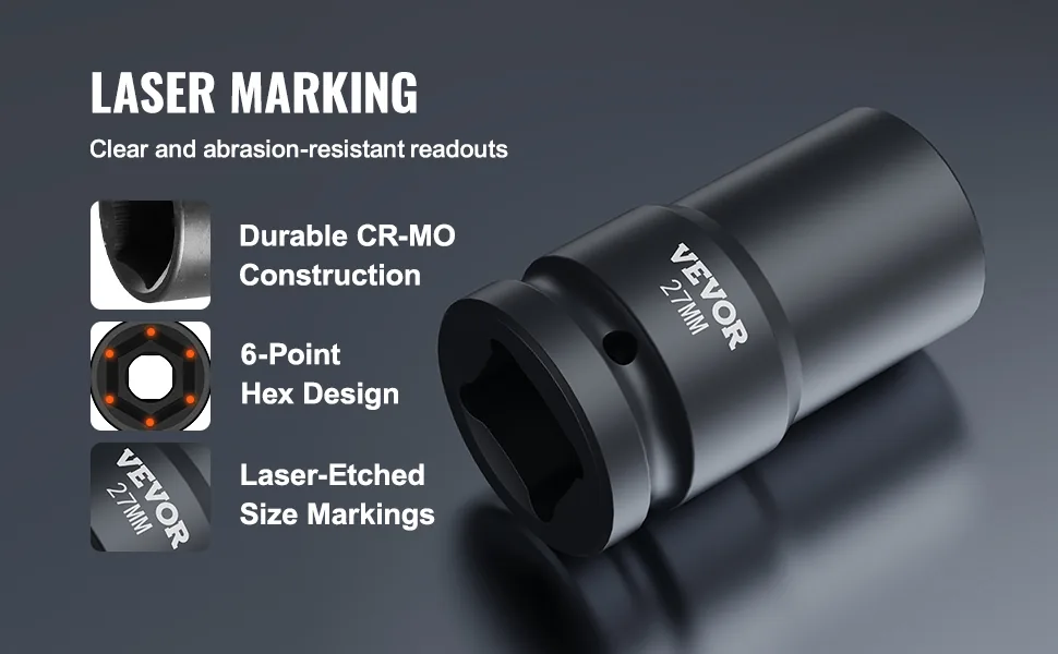 impact socket set 6 point grip