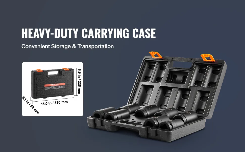 impact socket set portable storage
