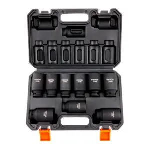 VEVOR 9 piece impact socket set case view