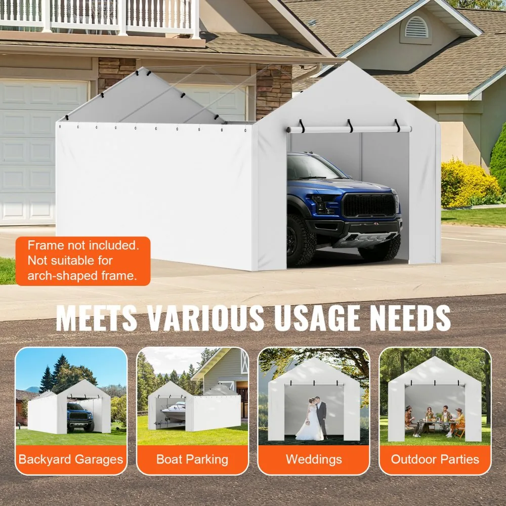 VEVOR Carport Replacement Canopy Cover Side Wall 10 x 20 ft product image 7