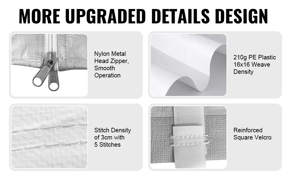 VEVOR Carport Replacement Canopy Cover Side Wall 10 x 20 ft feature 3