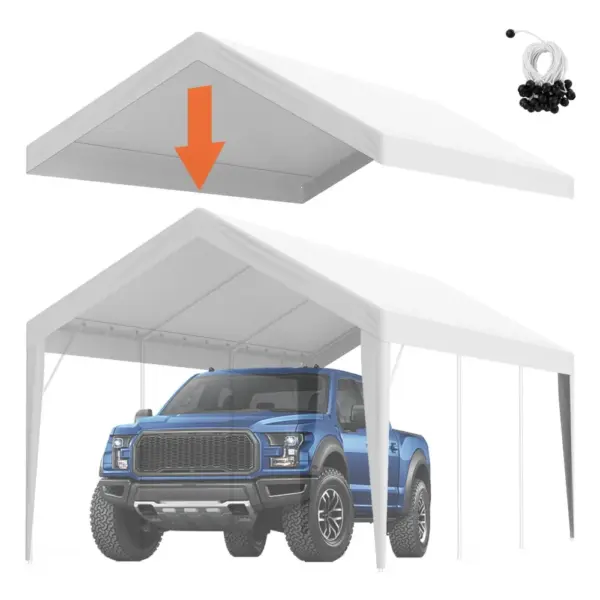 VEVOR Carport Replacement Canopy Cover 10 x 20 ft 10x20ft product image 1