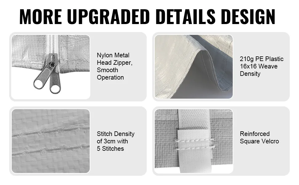 VEVOR Carport Replacement Canopy Cover Top + Side Wall 10 x feature 3