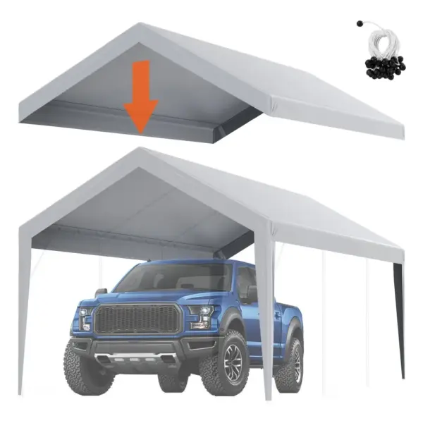 VEVOR Carport Replacement Canopy Cover 10 x 20 ft 10x20ft product image 1