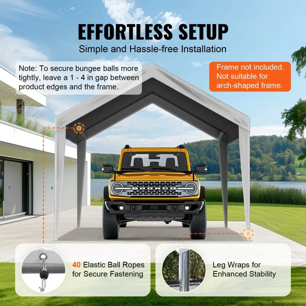 VEVOR Carport Replacement Canopy Cover 10 x 20 ft 10x20ft product image 5