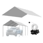 VEVOR Carport Replacement Canopy 10x20ft Grey Canopy fabric product image 1