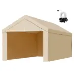 VEVOR Carport Replacement Canopy 10x20ft Beige Top and side product image 1
