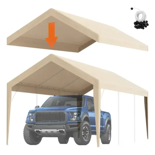 VEVOR Carport Replacement Canopy Cover 10 x 20 ft 10x20ft product image 1