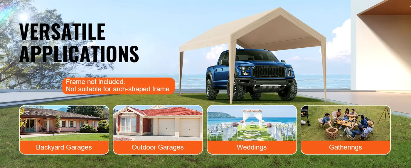 VEVOR Carport Replacement Canopy Cover 10 x 20 ft 10x20ft feature 5