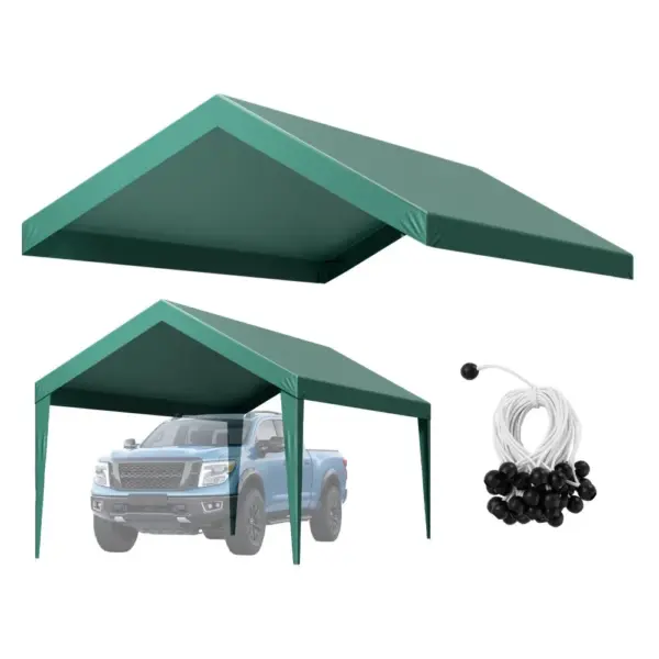 VEVOR Carport Replacement Canopy 10x20ft dark green Canopy s product image 1