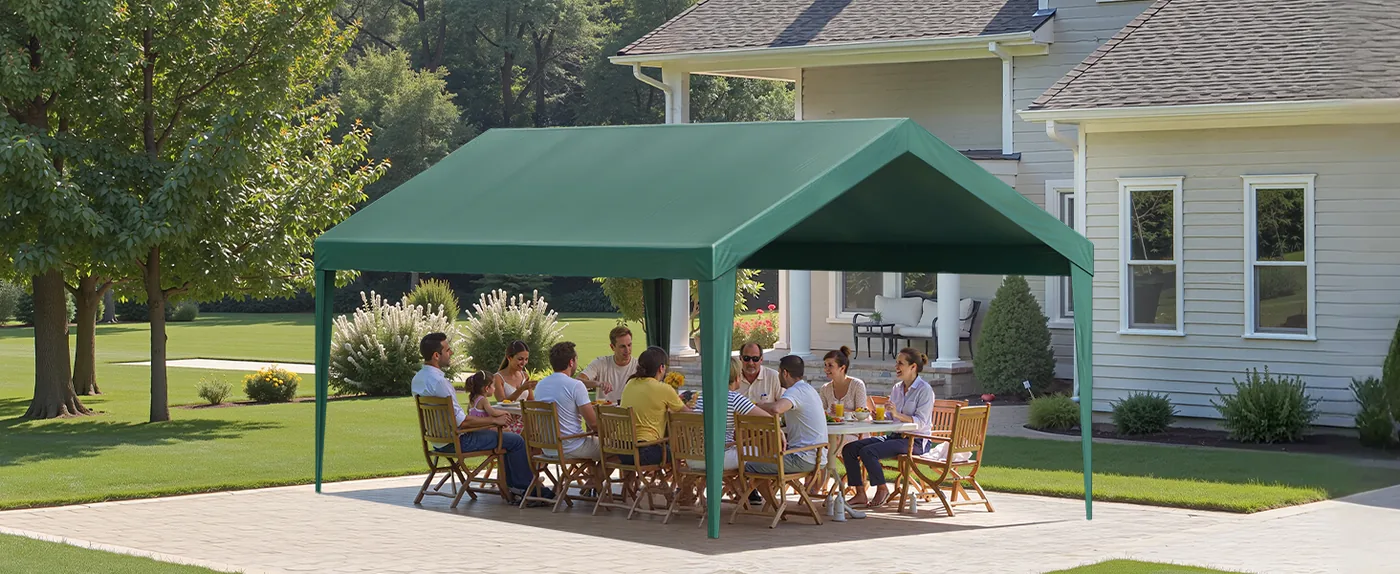 VEVOR Carport Replacement Canopy 10x20ft dark green Canopy s Backyard Extension