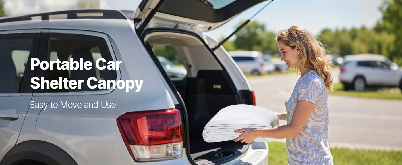 VEVOR Carport Replacement Canopy 12x20ft White Canopy strap Lightweight Design