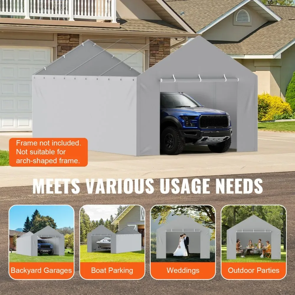 VEVOR Carport Replacement Canopy Cover Side Wall 12 x 20 ft product image 7