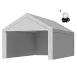 VEVOR Carport Replacement Canopy 12x20ft Grey Top and side c product image 1