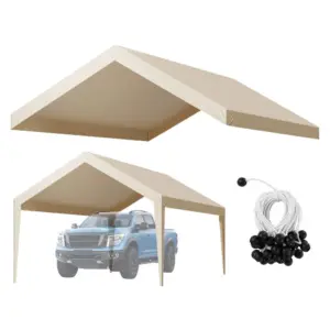VEVOR Carport Replacement Canopy 12x20ft Beige Canopy strap product image 1