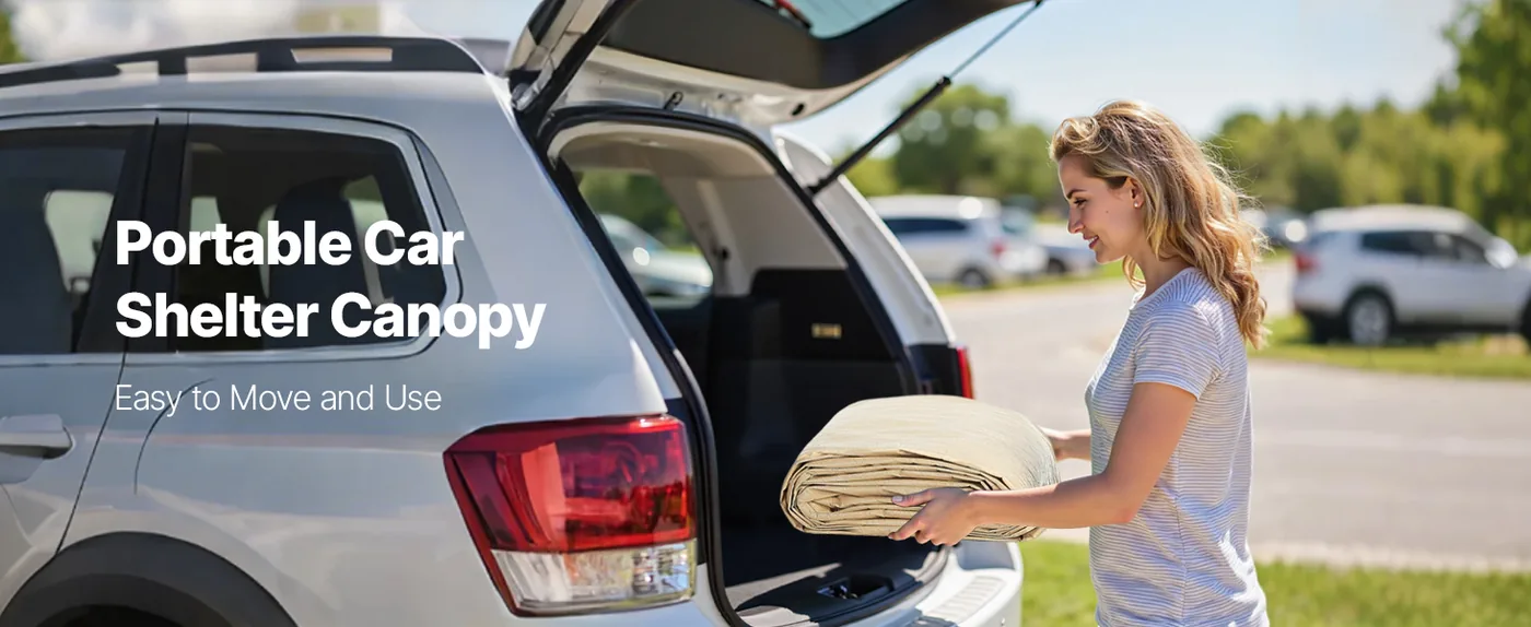 VEVOR Carport Replacement Canopy 12x20ft Beige Canopy strap Lightweight Design