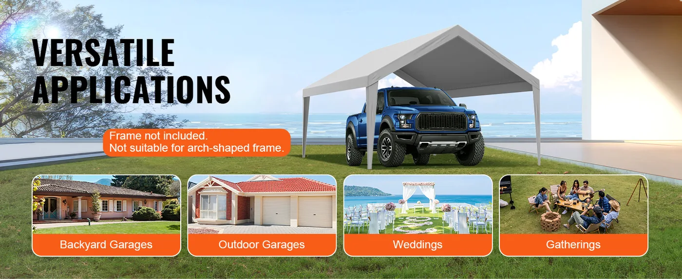 VEVOR Carport Replacement Canopy Cover 13 x 20 ft 13x20ft feature 5