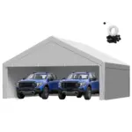 VEVOR Carport Replacement Canopy 20x20ft Grey Top and side c product image 1