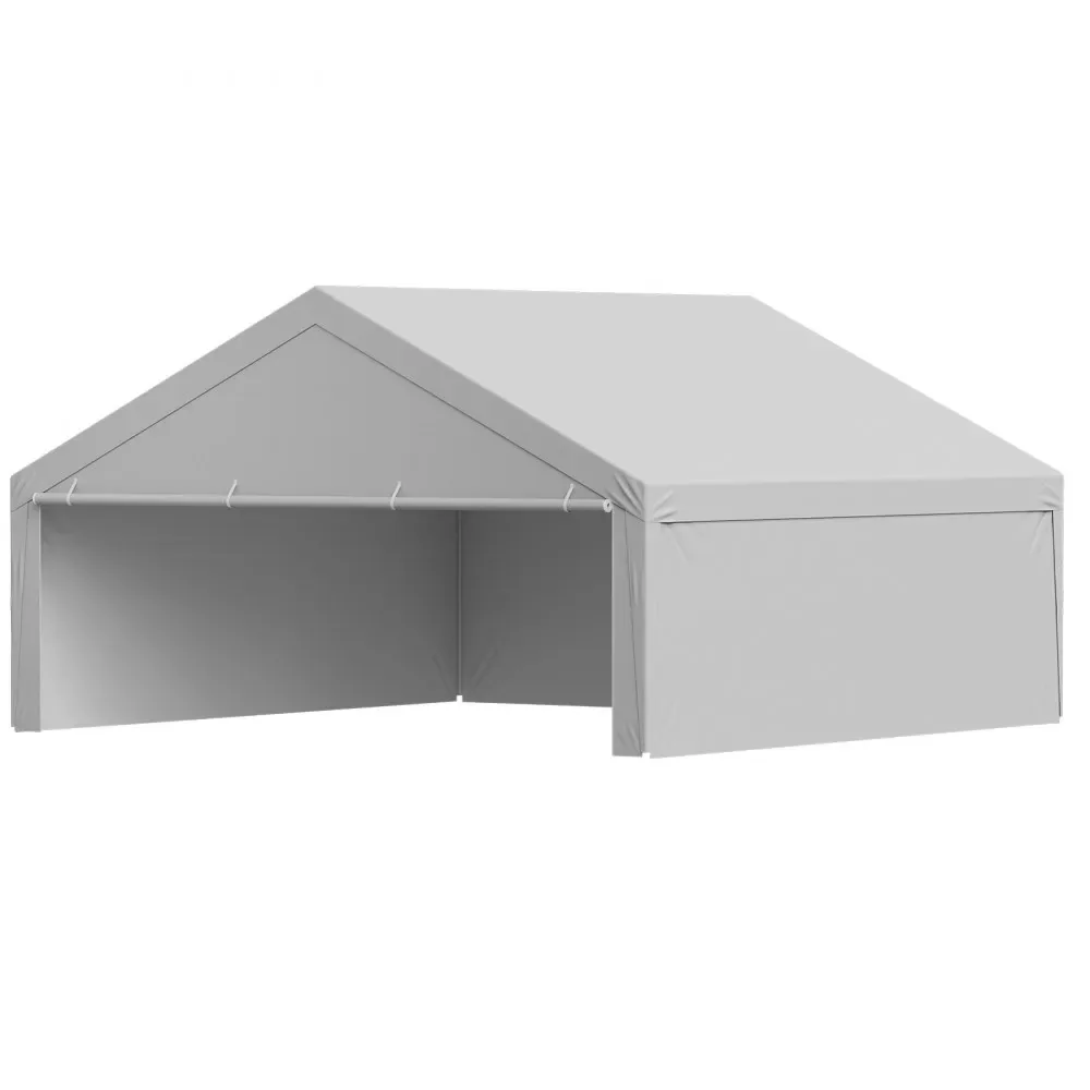 VEVOR Carport Replacement Canopy 20x20ft Grey Top and side c product image 9