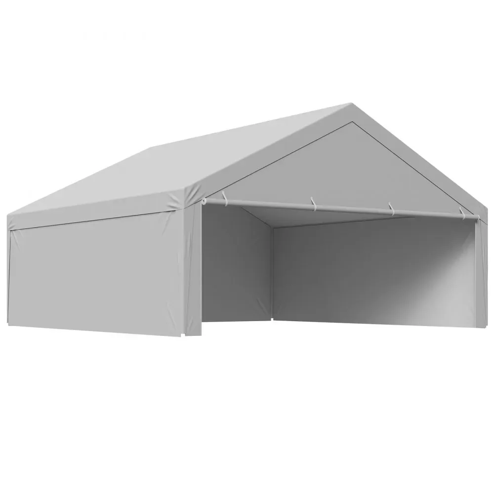 VEVOR Carport Replacement Canopy 20x20ft Grey Top and side c product image 11