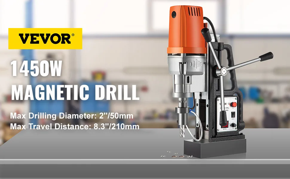 VEVOR Magnetic Drill 1450W Magnetic Drill Press with 2Inch B overview