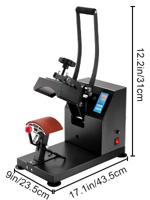 VEVOR Heat Press 6x3.75Inch Curved Element Hat Press Clamshe feature 8