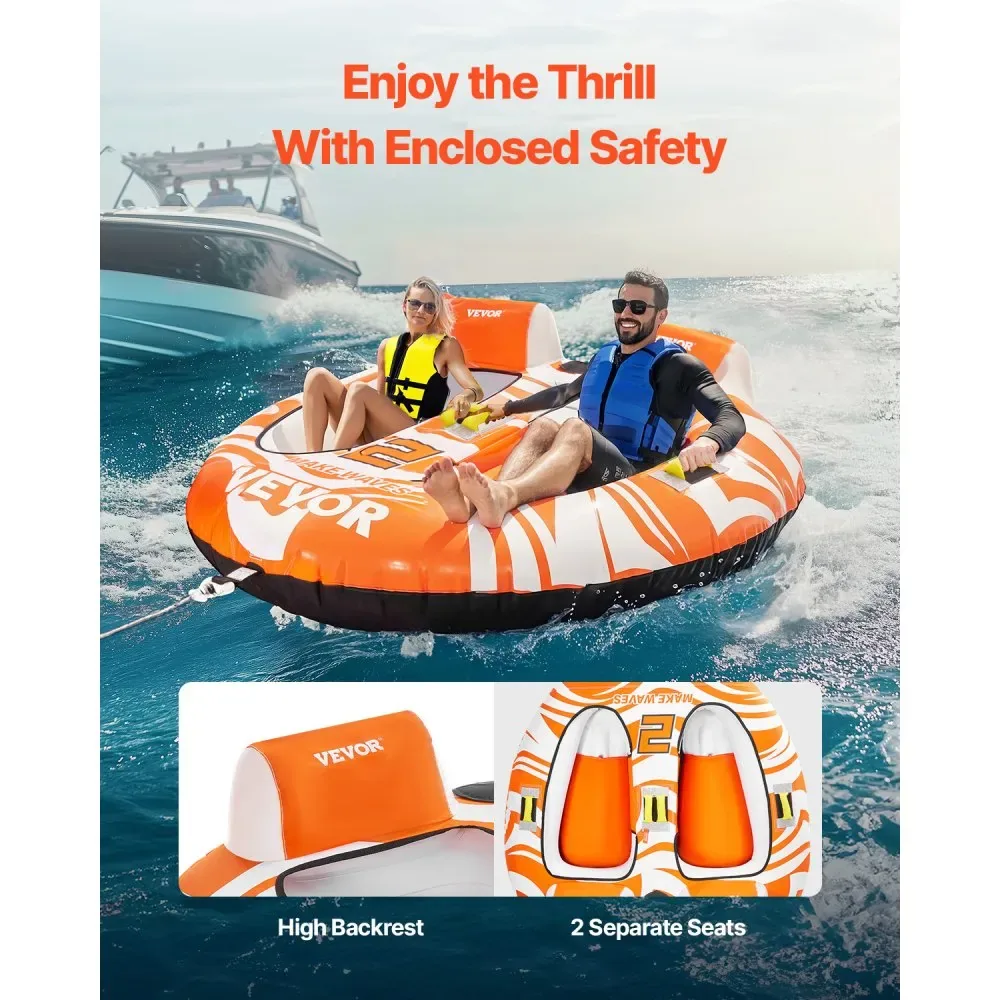 VEVOR Towable Tubes for Boating 2 Person 2 people Motorboat product image 2