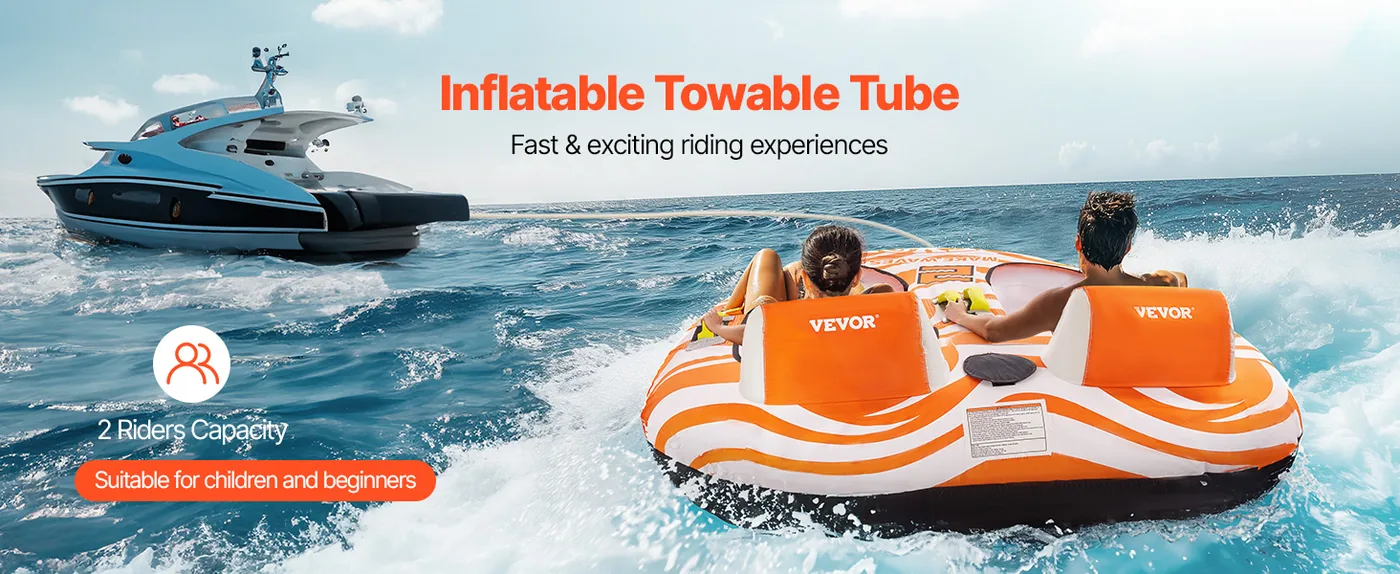 VEVOR Towable Tubes for Boating 2 Person 2 people Motorboat overview