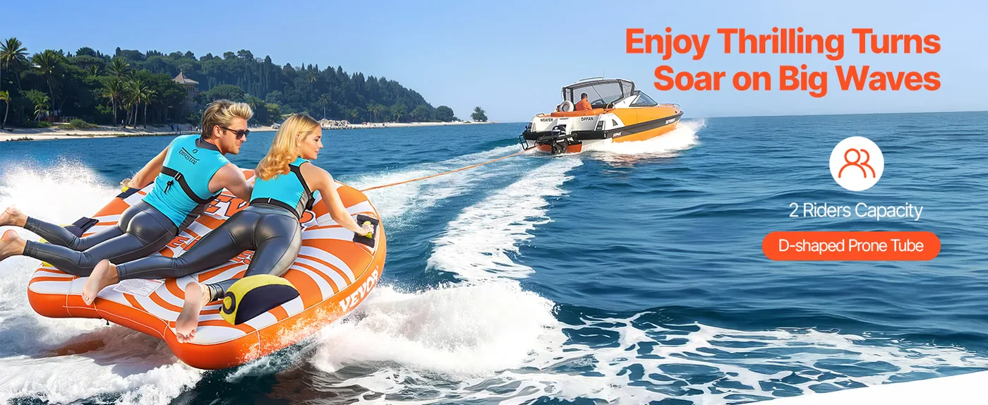 VEVOR Towable Tubes for Boating 2 people Bed Cushion - D-Typ overview