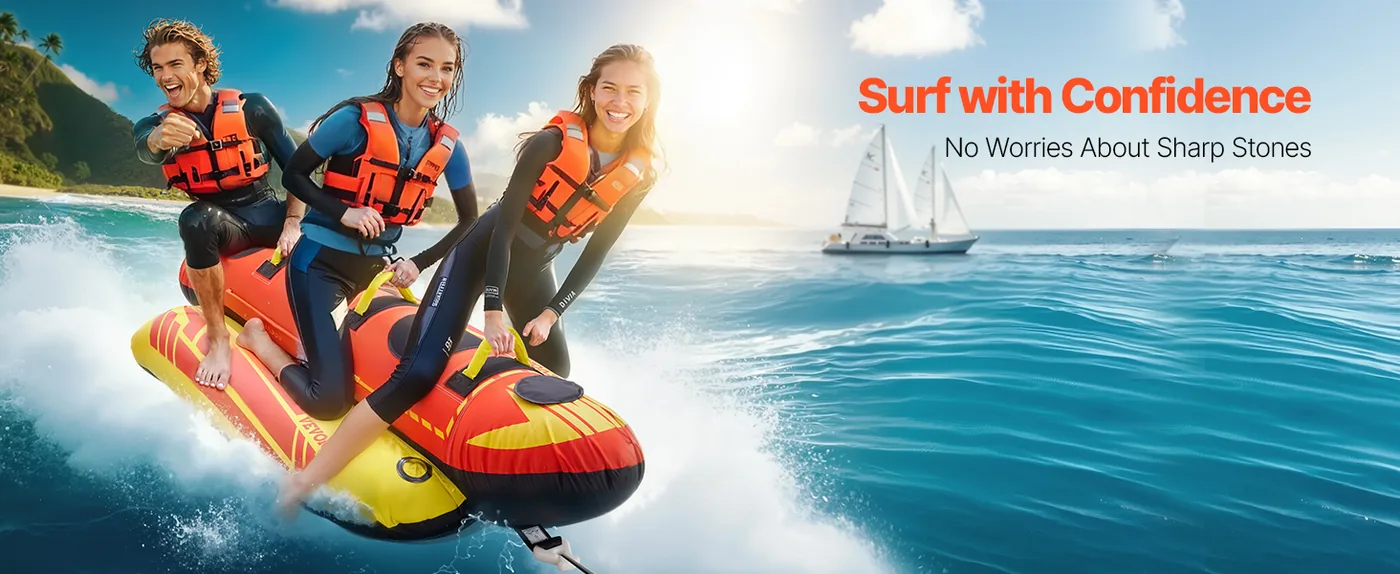 VEVOR Towable Tubes for Boating 3 people Cycling Wear-Resistant