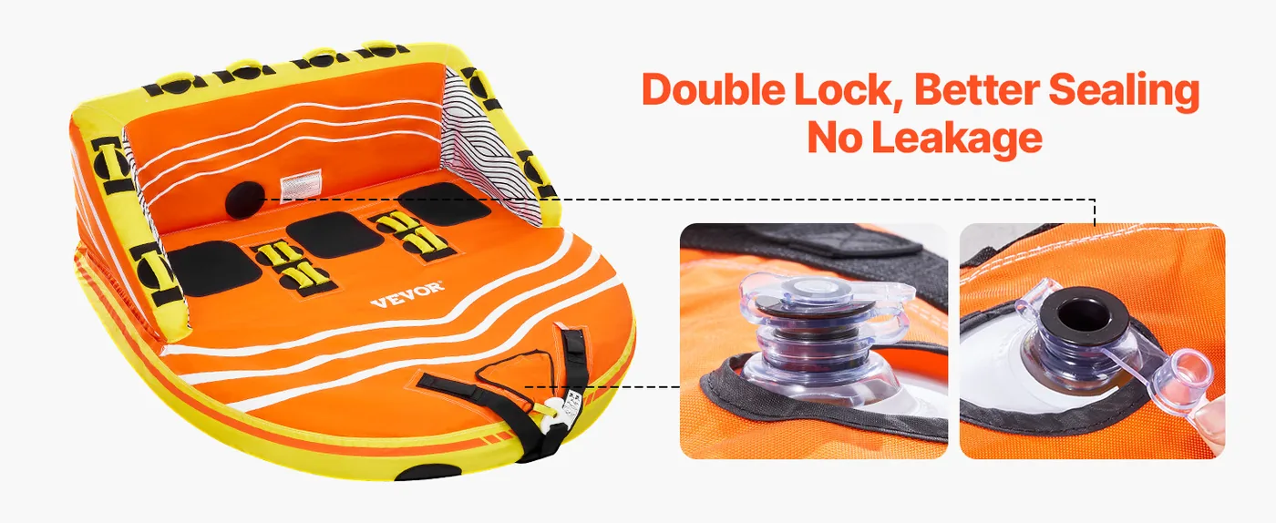 VEVOR Towable Tube for Boating 3 people Sofa - D-Type Good Air Tightness