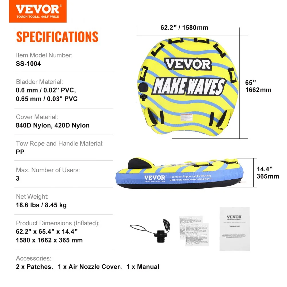 VEVOR towable tube handbag and repair kit