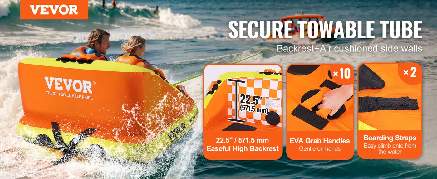 VEVOR 2 rider sofa towable tube overview