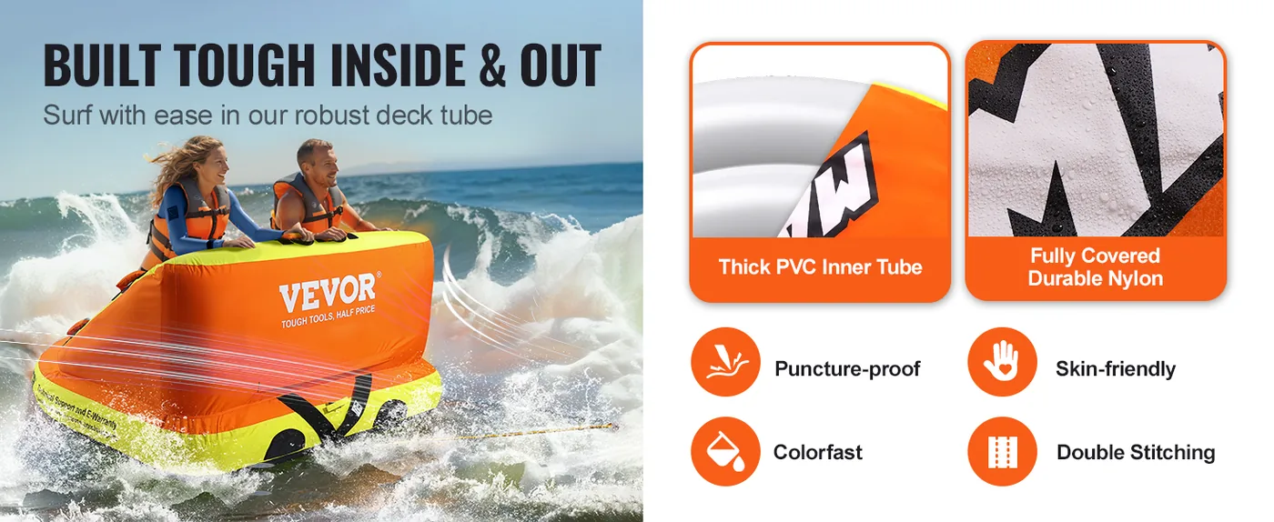 VEVOR 2 rider sofa towable tube overview