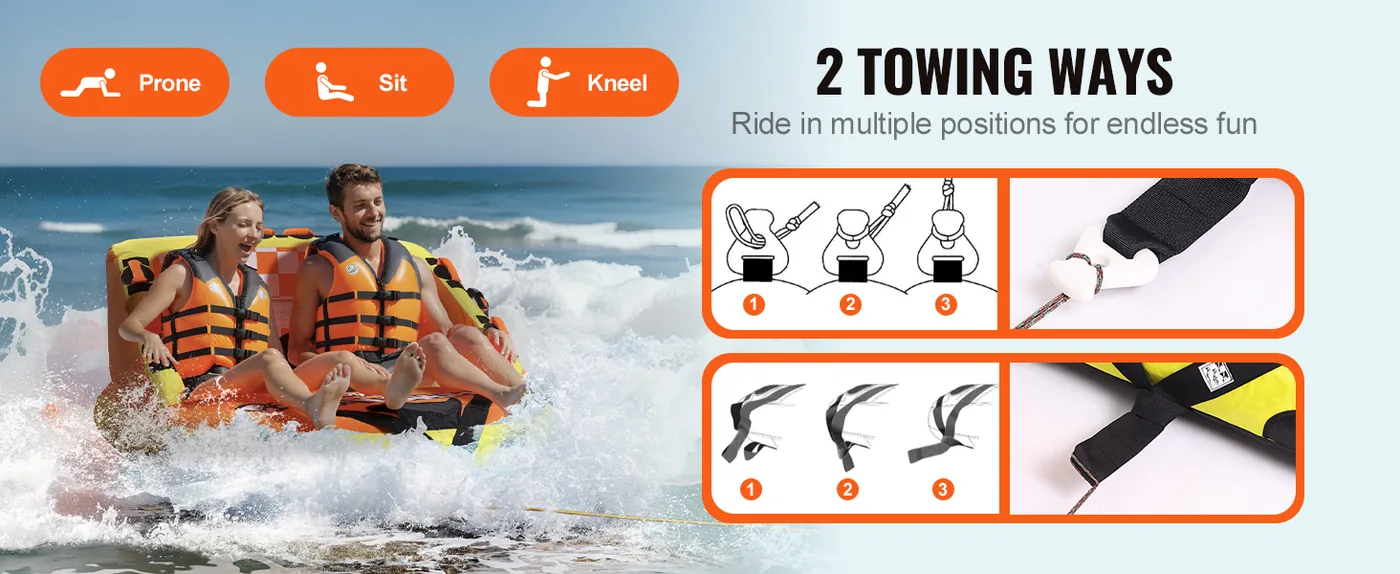 VEVOR 2 rider sofa towable tube overview