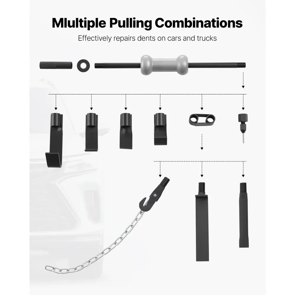 VEVOR Dent Puller Kit Slide Hammer-10 lbs 13-Piece Set product image 3