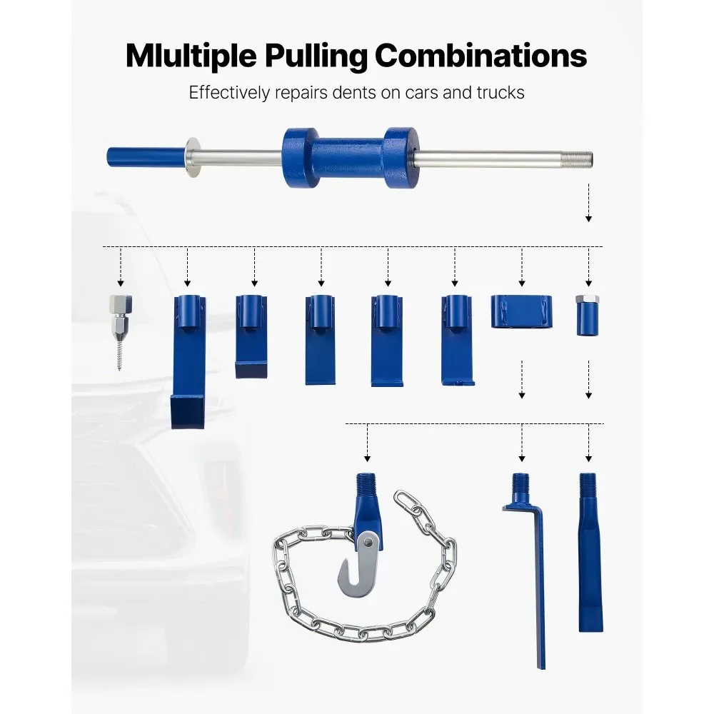 VEVOR Dent Puller Kit Slide Hammer-13 lbs 14-Piece Set product image 3