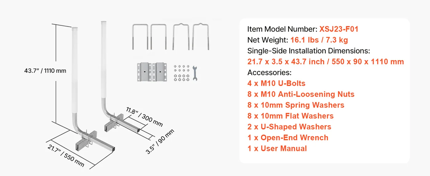 VEVOR Boat Trailer Guide 40 inch feature 5