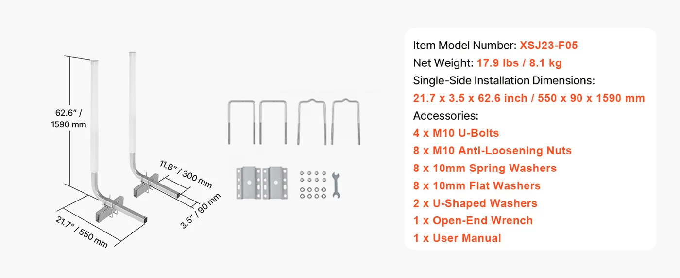 VEVOR Boat Trailer Guide 60 inch feature 5