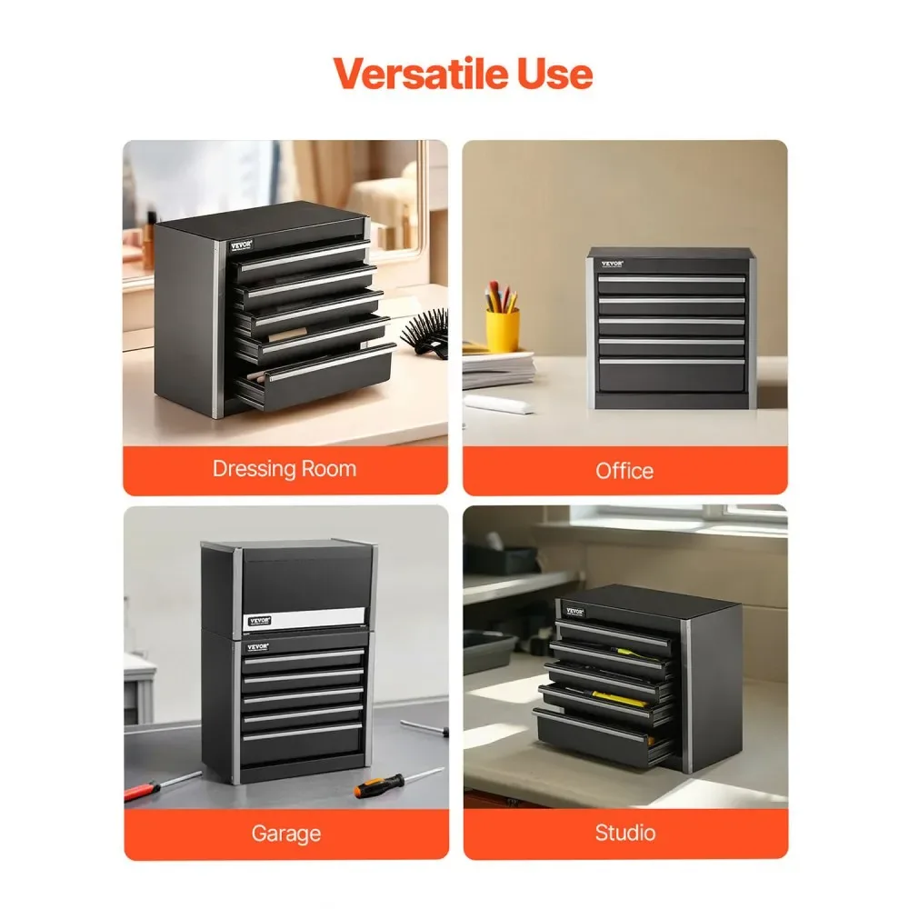 VEVOR Metal Tool Box Five Black product image 5