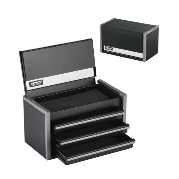 VEVOR Metal Tool Box Three Black product image 1