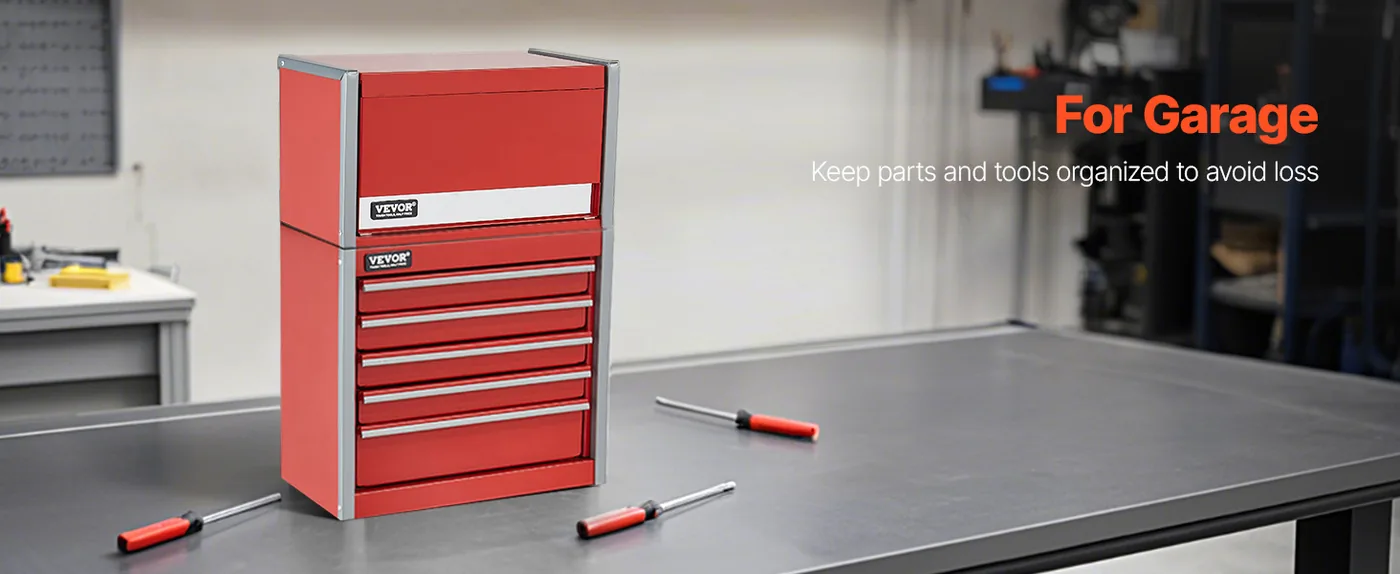 VEVOR Metal Tool Box Five Red Small Tools