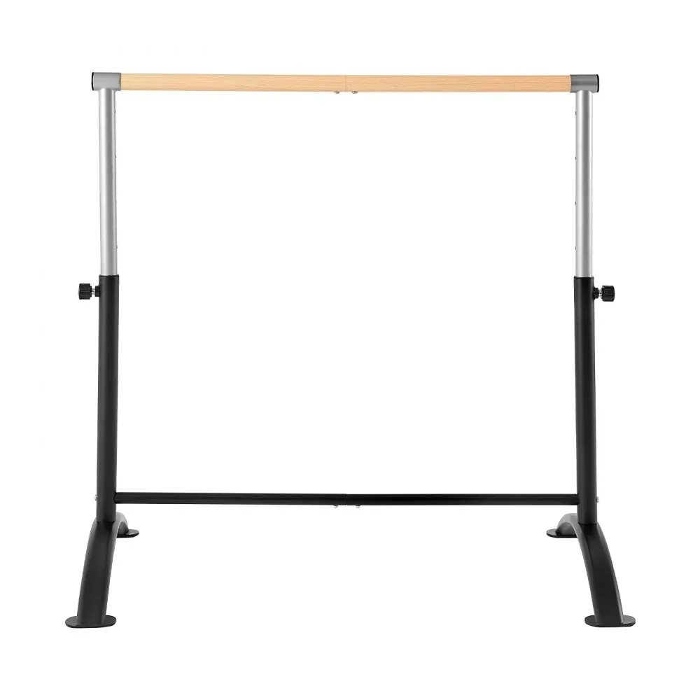 VEVOR 4 Ft Freestanding Ballet Barre Wood Grain Studio durability detail